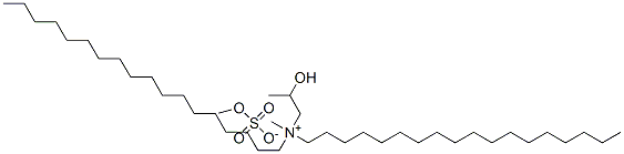 (2-hydroxypropyl)methyldi(octadecyl)ammonium methyl sulphate 结构式