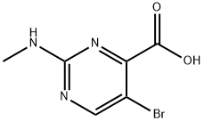 5-溴-2-(甲基氨基)嘧啶-4-羧酸 结构式