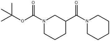 1-BOC-3-(1-PIPERIDINYLCARBONYL)PIPERIDINE 结构式