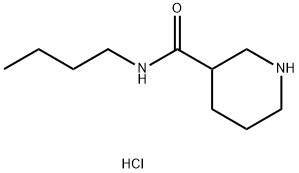 N-丁基哌啶-3-甲酰胺盐酸 结构式