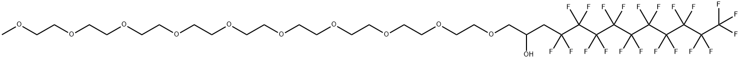 33,33,34,34,35,35,36,36,37,37,38,38,39,39,40,40,41,41,42,42,42-henicosafluoro-2,5,8,11,14,17,20,23,26,29-decaoxadotetracontan-31-ol 结构式