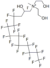 [4,4,5,5,6,6,7,7,8,8,9,9,10,10,11,11,12,12,13,13,13-henicosafluoro-2-hydroxytridecan-1-yl][bis(2-hydroxyethyl)]methylammonium iodide 结构式