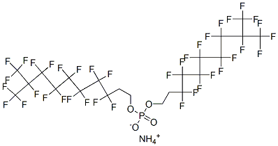 ammonium bis[3,3,4,4,5,5,6,6,7,7,8,8,9,10,10,10-hexadecafluoro9-(trifluoromethyl)decyl] phosphate 结构式