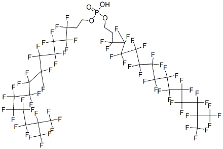 bis[3,3,4,4,5,5,6,6,7,7,8,8,9,9,10,10,11,11,12,12,13,13,14,14,15,16,16,16-octacosafluoro-15-(trifluoromethyl)hexadecyl] hydrogen phosphate  结构式