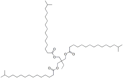 异十六烷酸-2-乙基-2-[(异十六烷酰氧基)甲基]-1,3-丙二酯 结构式