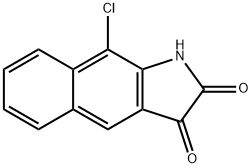 9-氯-1H-苯并[F]吲哚-2,3-二酮 结构式