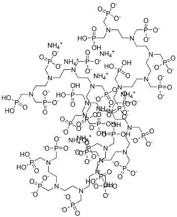 octaammonium tetrahydrogen [2,5,8,11,14-pentakis(phosphonatomethyl)-2,5,8,11,14-pentaazapentadecane-1,15-diyl]bisphosphonate 结构式