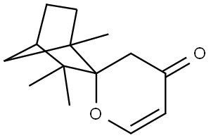 1,3,3-trimethylspiro[bicyclo[2.2.1]heptane-2,2'-[2H]pyran]-4'(3'H)-one 结构式