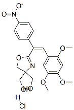 2-[1-(4-nitrophenyl)-2-(2,4,5-trimethoxyphenyl)vinyl]-(5H)-oxazole-4,4-dimethanol hydrochloride 结构式