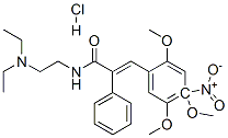 N-[2-(diethylamino)ethyl]-4-nitro-alpha-[(2,4,5-trimethoxyphenyl)methylene]phenylacetamide monohydrochloride 结构式