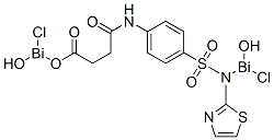 chlorohydroxybismuthino 3-[N-[4-[[(chlorohydroxybismuthino)-2-thiazolylamino]sulphonyl]phenyl]carbamoyl]propionate  结构式