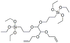 9-[di(allyloxy)methyl]-4,4,14,14-tetraethoxy-3,8,10,15-tetraoxa-4,14-disilaheptadecane 结构式