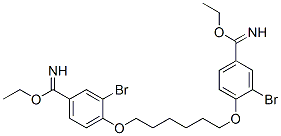 diethyl 4,4'-[hexamethylenebis(oxy)]bis[3-bromobenzimidate] 结构式