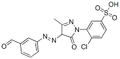 4-chloro-3-[4-[(3-formylphenyl)azo]-4,5-dihydro-3-methyl-5-oxo-1H-pyrazol-1-yl]benzenesulphonic acid 结构式