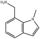 (1-甲基-1H-吲哚-7-基)甲胺 结构式