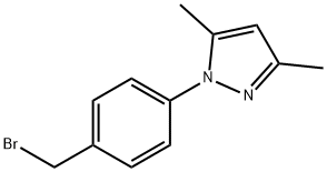 1-[4-(溴甲基苯基]-3,5-二甲基-1H-吡唑 结构式