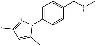 3,5-二甲基-1-{4-[(甲氨基)甲基]苯基}-1H-吡唑 结构式