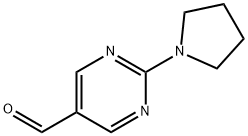 2-(吡咯烷-1-基)嘧啶-5-甲醛 结构式