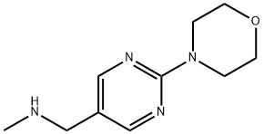 N-甲基-1-(2-吗啉嘧啶-5-基)甲胺 结构式