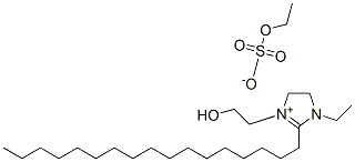 1-ethyl-2-heptadecyl-4,5-dihydro-3-(2-hydroxyethyl)-1H-imidazolium ethyl sulphate 结构式