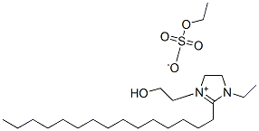 1-ethyl-4,5-dihydro-3-(2-hydroxyethyl)-2-pentadecyl-1H-imidazolium ethyl sulphate 结构式