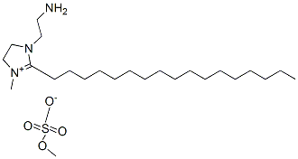 1-(2-aminoethyl)-2-heptadecyl-4,5-dihydro-3-methyl-1H-imidazolium methyl sulphate  结构式