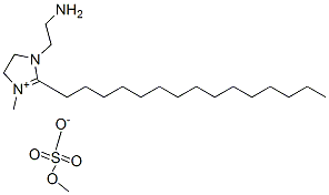 1-(2-aminoethyl)-4,5-dihydro-3-methyl-2-pentadecyl-1H-imidazolium methyl sulphate  结构式