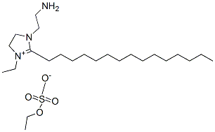 1-(2-aminoethyl)-3-ethyl-4,5-dihydro-2-pentadecyl-1H-imidazolium ethyl sulphate 结构式