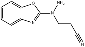 3-(1-(苯并[D]恶唑-2-基)肼基)丙腈 结构式