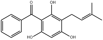 3-异戊烯基-2,4,6-三羟基二苯甲酮 结构式