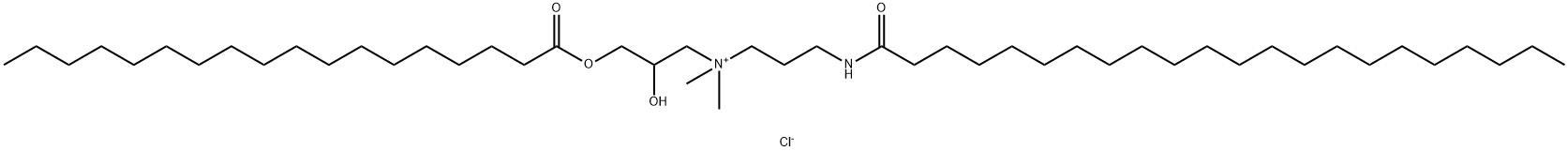 2-hydroxy-3-[(oxooctadecyl)oxy]propyldimethyl[3-[(1-oxodocosyl)amino]propyl]ammonium chloride 结构式