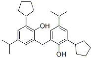 2,2'-methylenebis[6-cyclopentyl-4-isopropylphenol] 结构式