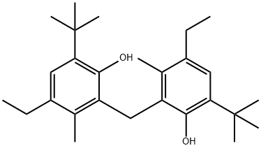 2,2'-methylenebis[6-(1,1-dimethylethyl)-4-ethyl-m-cresol] 结构式