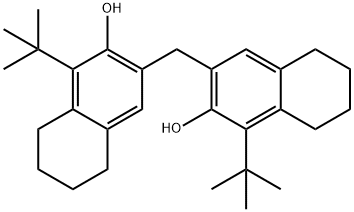3,3'-methylenebis[1-(1,1-dimethylethyl)-5,6,7,8-tetrahydro-2-naphthol] 结构式