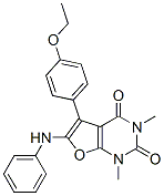 Furo[2,3-d]pyrimidine-2,4(1H,3H)-dione,  5-(4-ethoxyphenyl)-1,3-dimethyl-6-(phenylamino)- 结构式