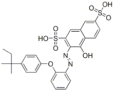 4-hydroxy-3-[[2-[4-(tert-pentyl)phenoxy]phenyl]azo]naphthalene-2,7-disulphonic acid 结构式