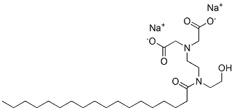 sodium N-(carboxymethyl)-N-[2-[(2-hydroxyethyl)(1-oxooctadecyl)amino]ethyl]glycinate 结构式