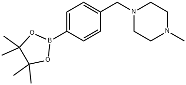 4-(4-甲基-1-哌嗪甲基)苯硼酸频哪酯 结构式