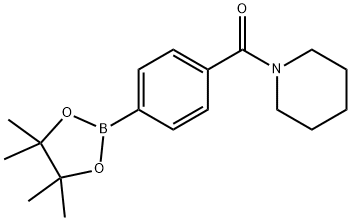 4-(1-哌啶羰基)苯硼酸频哪醇酯 结构式