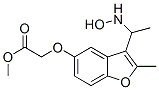 Acetic  acid,  2-[[3-[1-(hydroxyamino)ethyl]-2-methyl-5-benzofuranyl]oxy]-,  methyl  ester 结构式