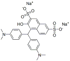 disodium 4-[bis[4-(dimethylamino)phenyl]methyl]-3-hydroxynaphthalene-2,7-disulphonate 结构式