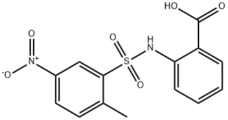 2-(2-甲基-5-硝基苯磺酰氨基)苯甲酸 结构式