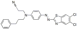 3-[[4-[(5,6-dichlorobenzothiazol-2-yl)azo]phenyl](3-phenylpropyl)amino]propiononitrile 结构式