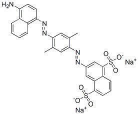 disodium 3-[[4-[(4-amino-1-naphthyl)azo]-2,5-dimethylphenyl]azo]naphthalene-1,5-disulphonate  结构式