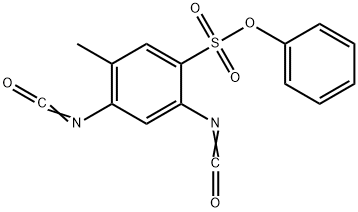 phenyl 2,4-diisocyanato-5-methylbenzenesulphonate 结构式