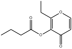 2-ethyl-4-oxo-4H-pyran-3-yl butyrate 结构式