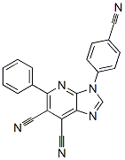 3H-Imidazo[4,5-b]pyridine-6,7-dicarbonitrile,  3-(4-cyanophenyl)-5-phenyl- 结构式