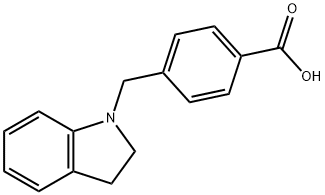 4-(1-	吲哚啉甲基)苯甲酸 结构式