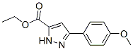 3-(4-甲氧基苯基)-1H-吡唑-5-羧酸乙脂 结构式