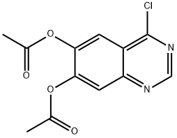 6,7-二乙酰氧基4-氯喹唑啉 结构式